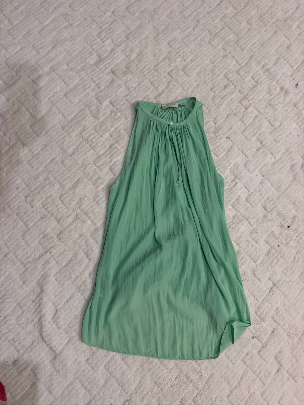 Ramy Brook Mint Green Pleated Halter Camisole